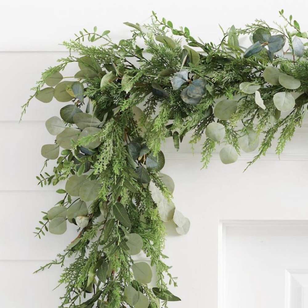 Frontgate Mixed Greenery Garland - 6 ft - NWT
